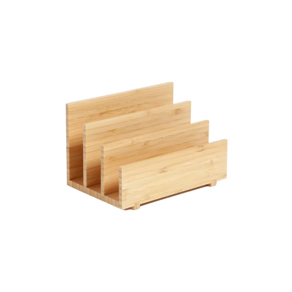 Bamboo, Brown, Desktop Organizer